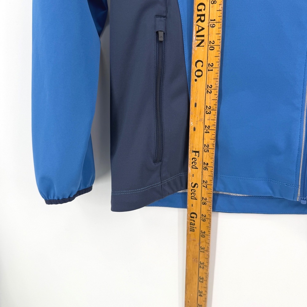 Brooks Canopy Running Jacket Mens Large Blue Shelter Technology Reflective Zip - Picture 11 of 12